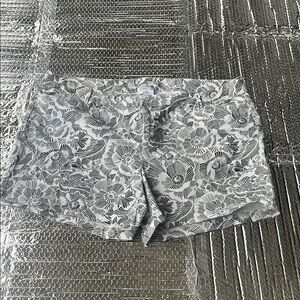 Old Navy Floral Black and White Shorts